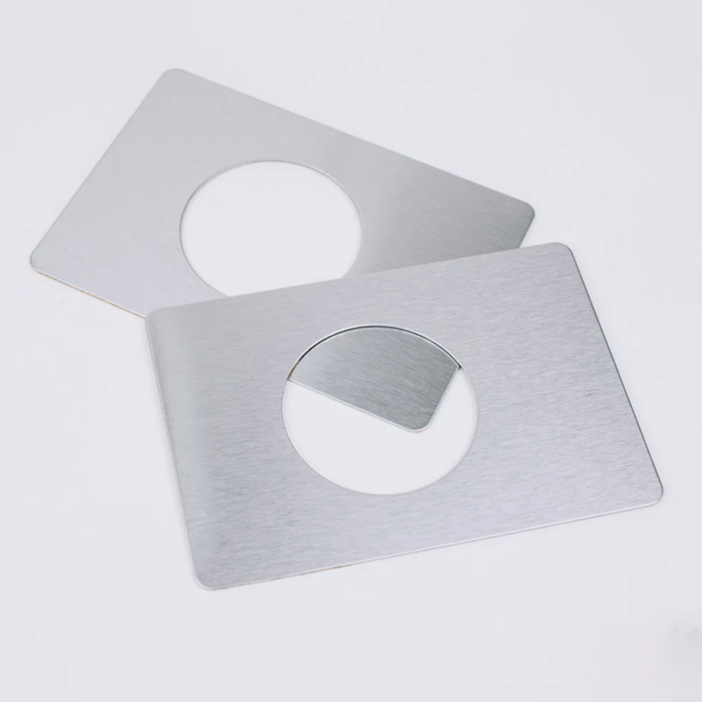 

4pcs Reinforcement Plates Stainless Steel Hole Cover Plate Repair Kit For Front Door Deadbolt Security Kitchen Bathroom Garage