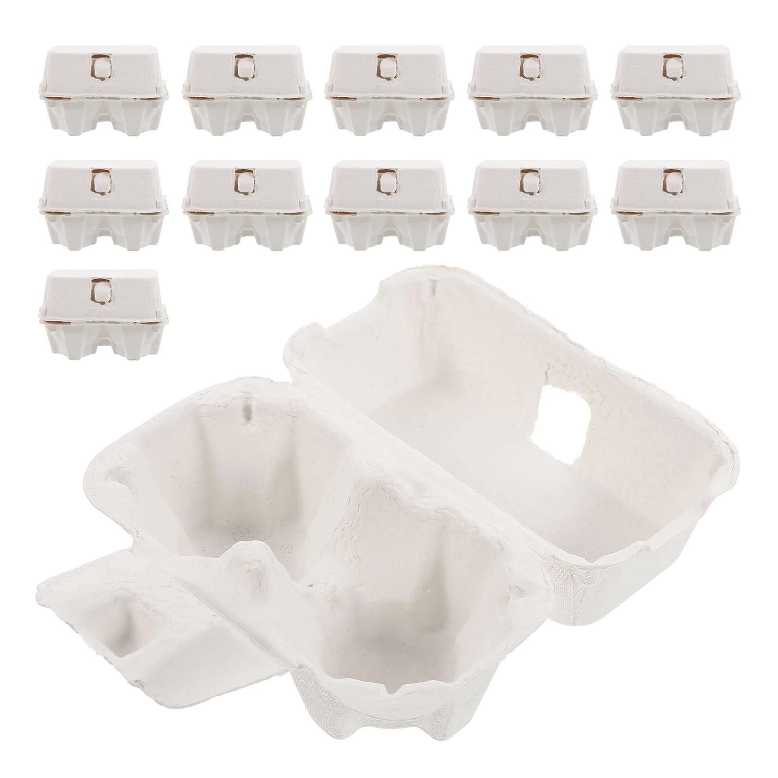 12Pcs Egg Carton Paper Pulp Container Egg Box Storage Boxes Bulk Holders Chicken Egg Trays Fridge ganizers Packaging Solutions