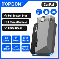 TOPDON-escáner Carpal OBD2 para coche, herramienta de diagnóstico de todos los sistemas, Bluetooth, iOS, Android, control de salud del vehículo, prueba de batería