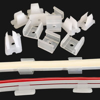 6mm 8mm 12mm 15mm LED Strip Fix Clips Holder Connector Accessories For Fixing 2835 Neon Light 220V Flexible COB Plastic Buckle