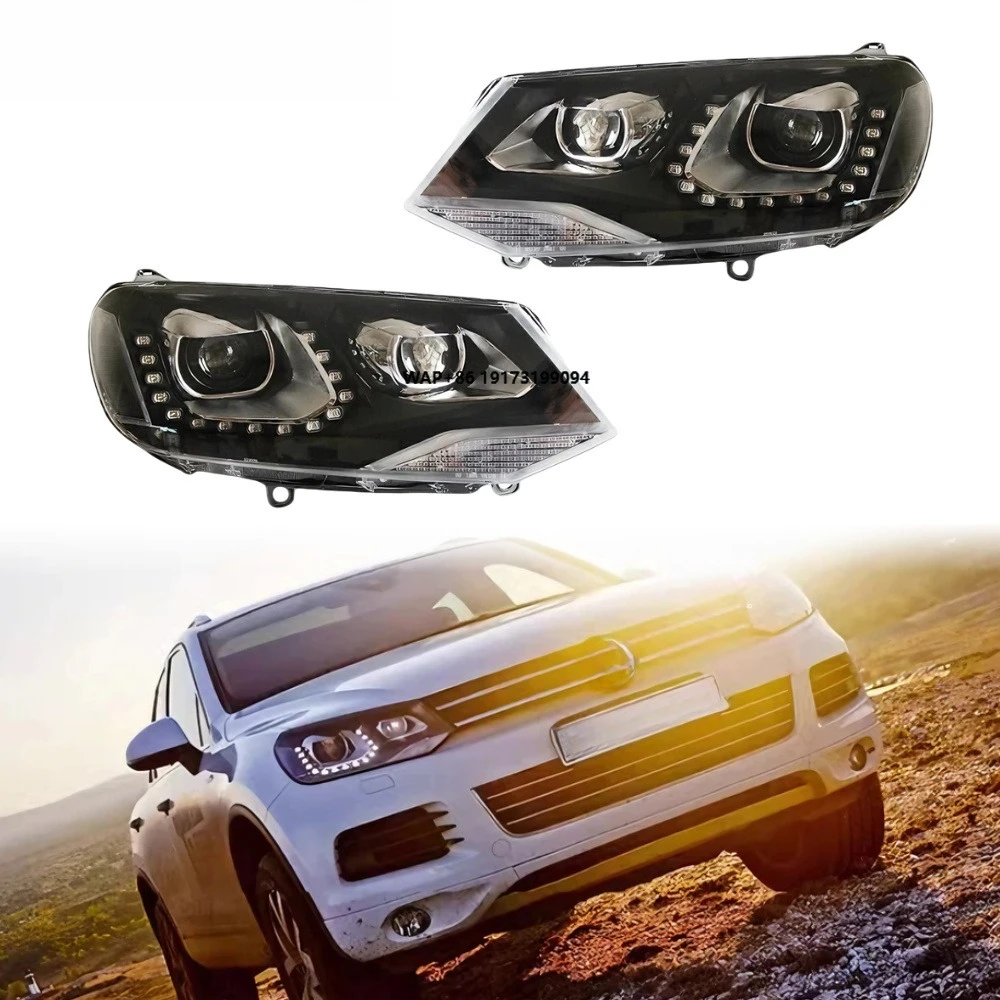 

Touareg Headlights 2011-2015 LED Lens Upgrade Front Lamp Car Accessories Hot Selling Plug and Play DRL