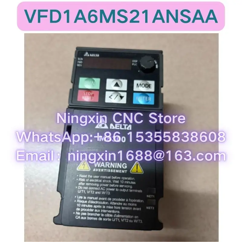 Used VFD1A6MS21ANSAA Inverter Functional test OK Fast delivery