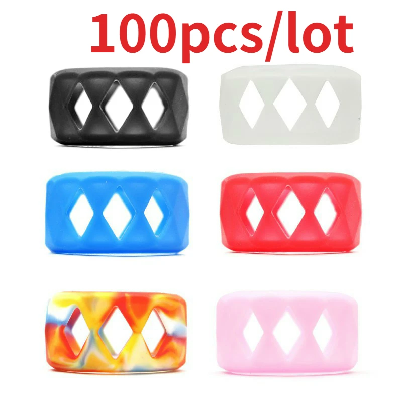 

100pcs FATUBE Silicone Case Decorative Protection non-slip Glass bottles Band Ring for Bulb bubble Glass Tube Tank Accessories