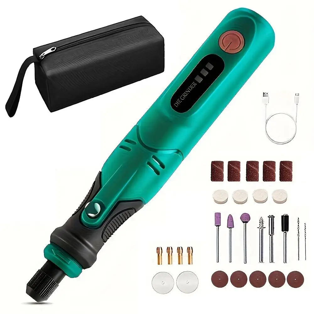 

Mini 3.6v Electric Grinder Pen Multi-Function DIY Engraving Tool with 61pcs Accessories Kit Battery Powered