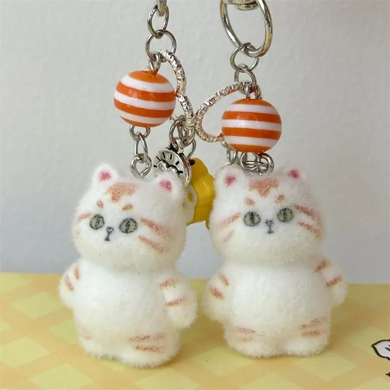 Leuke massaal kitten sleutelhanger hanger lanyard telefoon ketting dier kat rugzak charme meisje tas hangend ornament paar cadeau