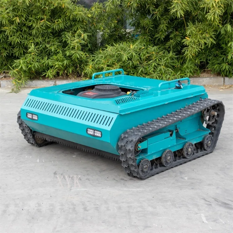 HTM1010 Intelligent Remote Control Crawler Grass Cutter All Terrain Orchard Embankment Land Reclamation Weeding Equipment