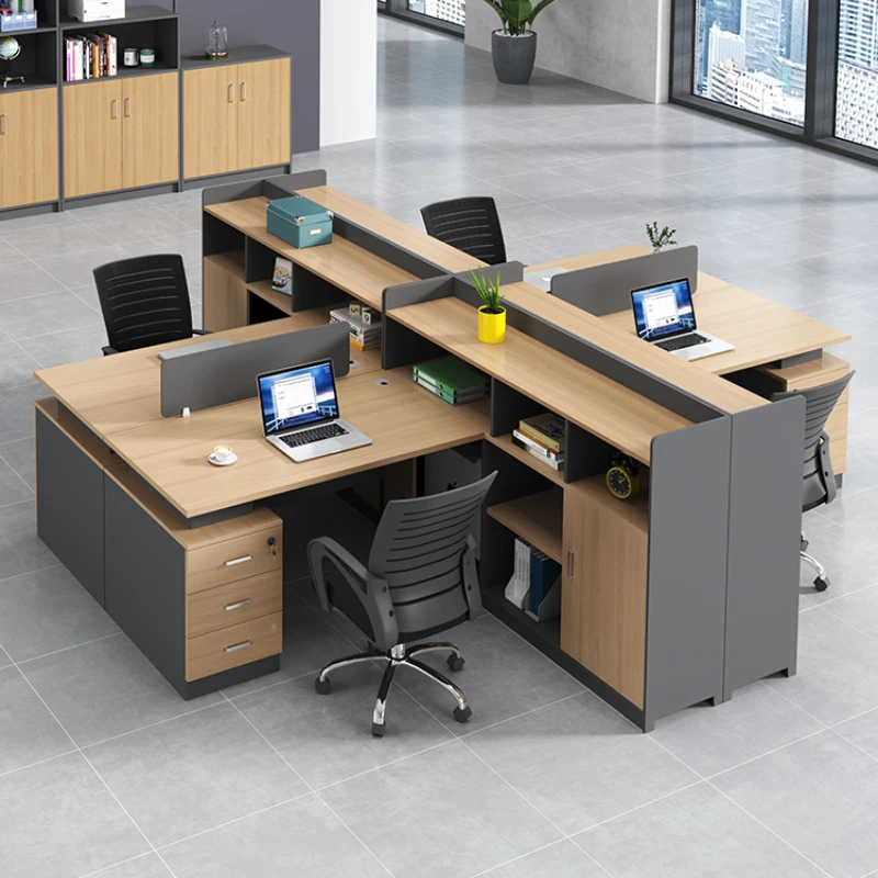 Minimalist Workstation Desks Combination Employee Finance Staff Tables Computer Luxurious Mesa De Escritorio Home Furniture