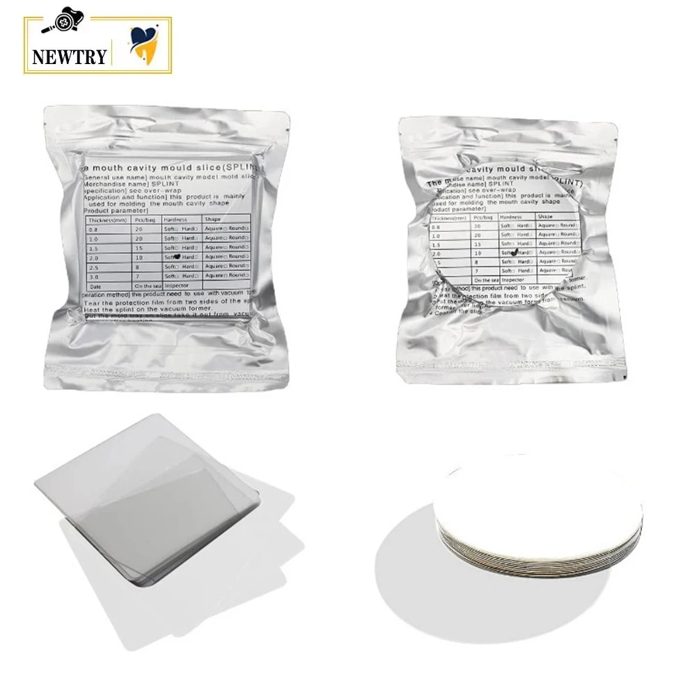 

1 Bag Dental Lab Mouth Cavity Splint Orthodontic Denture Mould Mold Slice Square Round Thermoforming Vacuum Forming Film Sheet