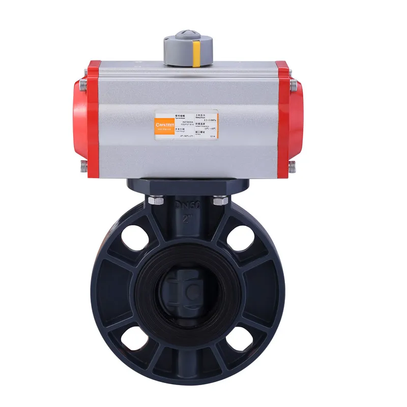 VP830-50 High Quality Double Acting Pneumatic Flange Butterfly Valve Aluminum Alloy Soft Seal Pneumatic Actuator