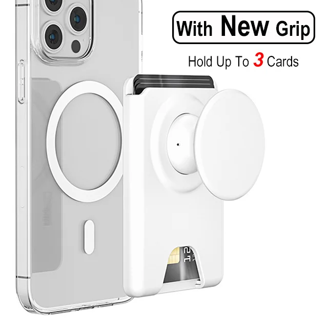 Grippopso NEUE Universal Magnetische Karte Halter Mit Silikon Griptok Für Magsafe Fall Pop Solide Brieftasche Buchse Magnet Slots Abdeckung 6