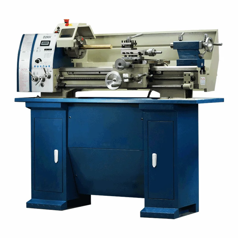 D290V 1500W Mini High Precision Variable Speed Manual Wood Metal Bench Lathe Machine Cutting Milling Drilling Tapping