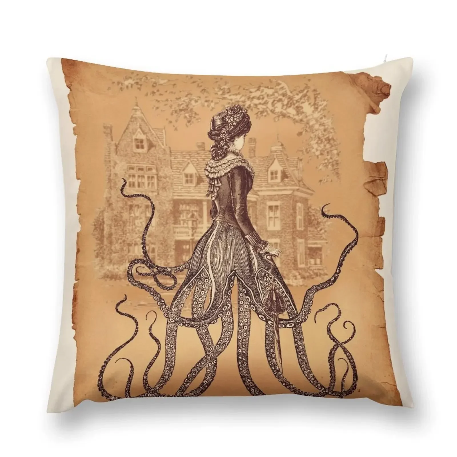 

Lady Cthulhu Throw Pillow Christmas Pillow Cases Marble Cushion Cover pillow