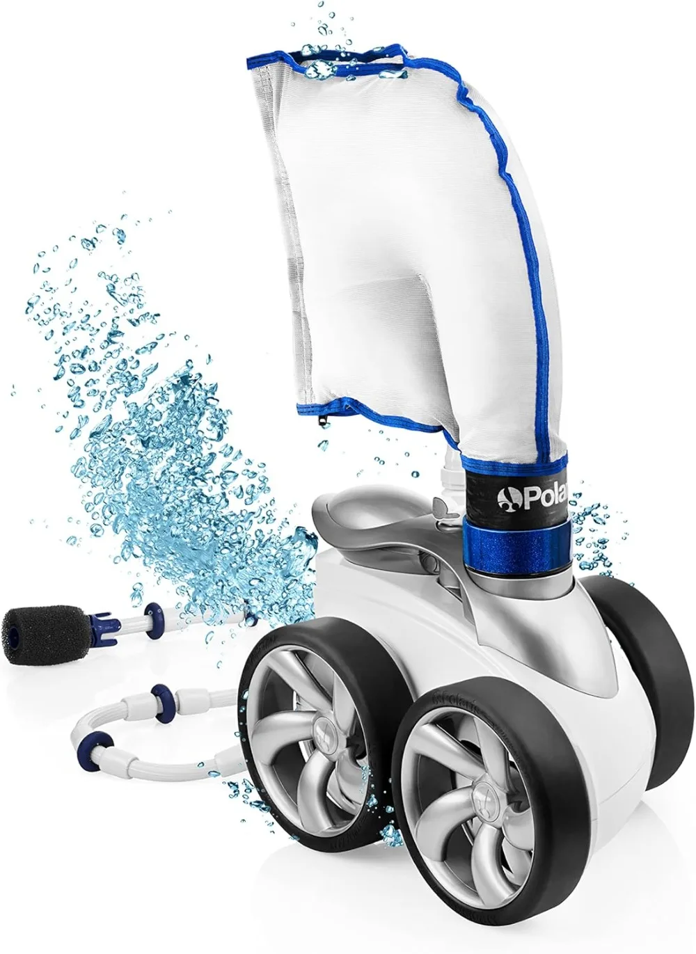 

Pressure Side Pool Cleaner All Wheel Drive TailSweep PRO - Dual Chamber SuperBag Cleans All In-Ground Pool Types