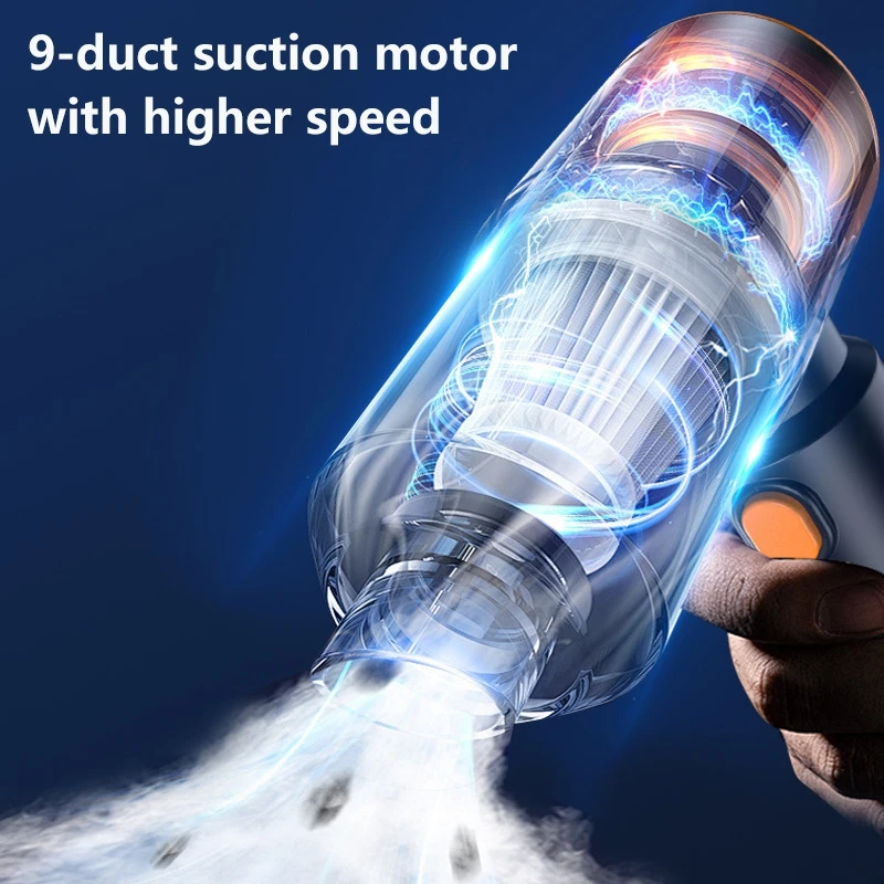 Wireless Car Vacuum Cleaner Handheld Cordless Rechargeable  Suction Portable Dust Blower for Home Car Computer Keyboard Cleaning