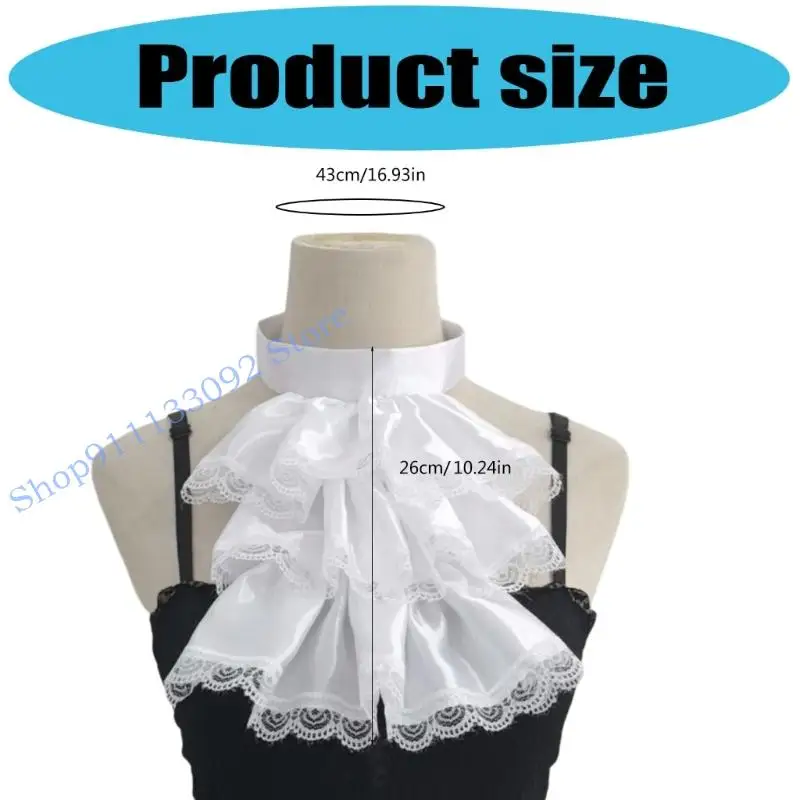 H9ED ملحق طوق أنيق قابل للتعديل وقابل للفصل لمختلف الملابس والإكسسوارات