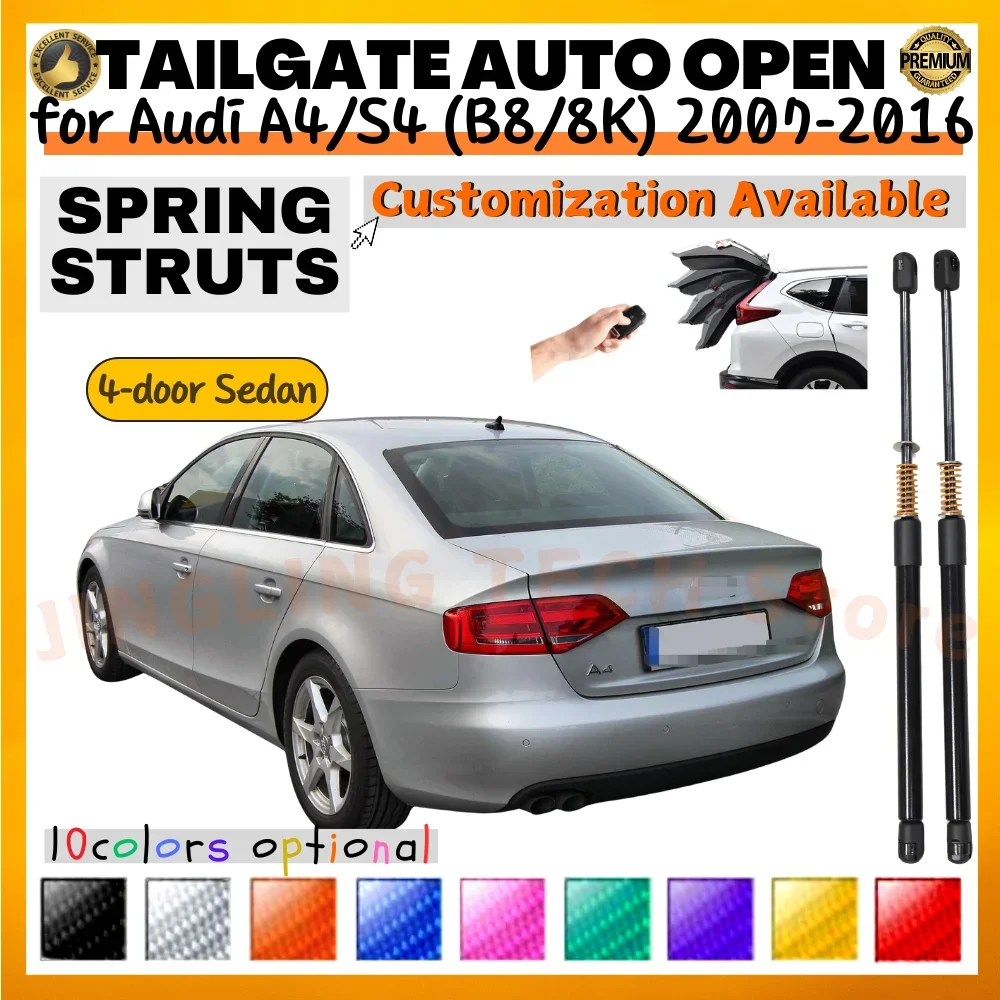 

Qty(2) Trunk Struts with Spring for Audi A4 S4 RS4 (B8/8K) Sedan 2007-2016 Rear Tailgate Lift Supports Shock Absorbers Prop Rod