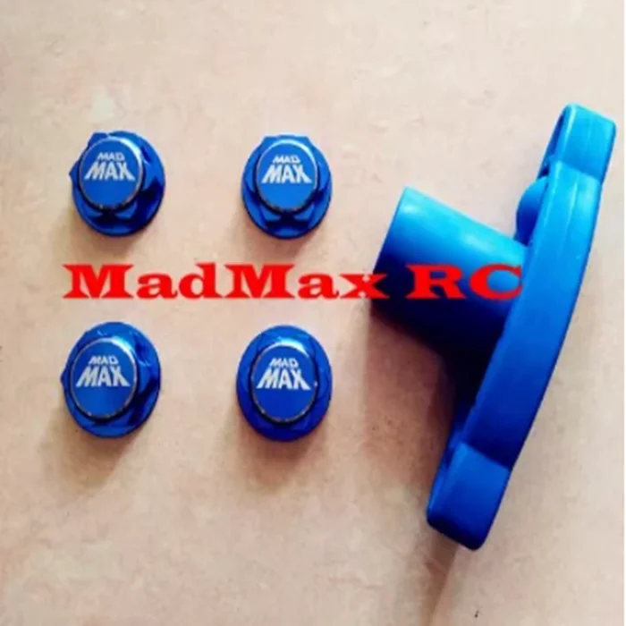 MADMAX Large X TRAXXAS 1/5 X-MAXX 8S upgraded aluminum cap, blue red black, with original wheels