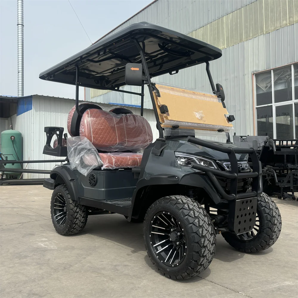 Новая модель 2, 4, 6 мест, электрическая подъемная внедорожная охотничья багги, 4 алюминиевые колеса, 7,5 кВт, двигатель переменного тока, электрическая тележка для гольфа