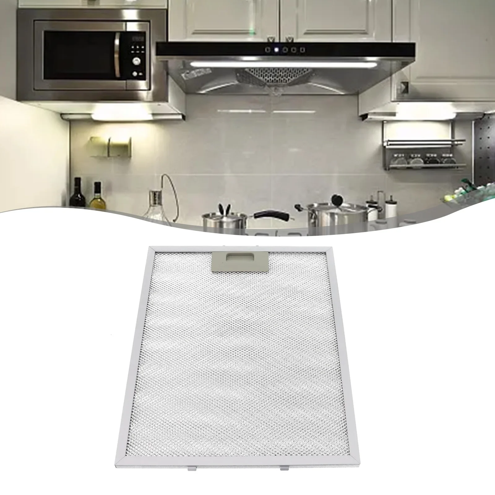 Capa de cozinha filtro tela de óleo defletor de óleo acessórios de exaustor 340x280x9mm capa de cozinha filtro de óleo gama graxa anti óleo-algodão