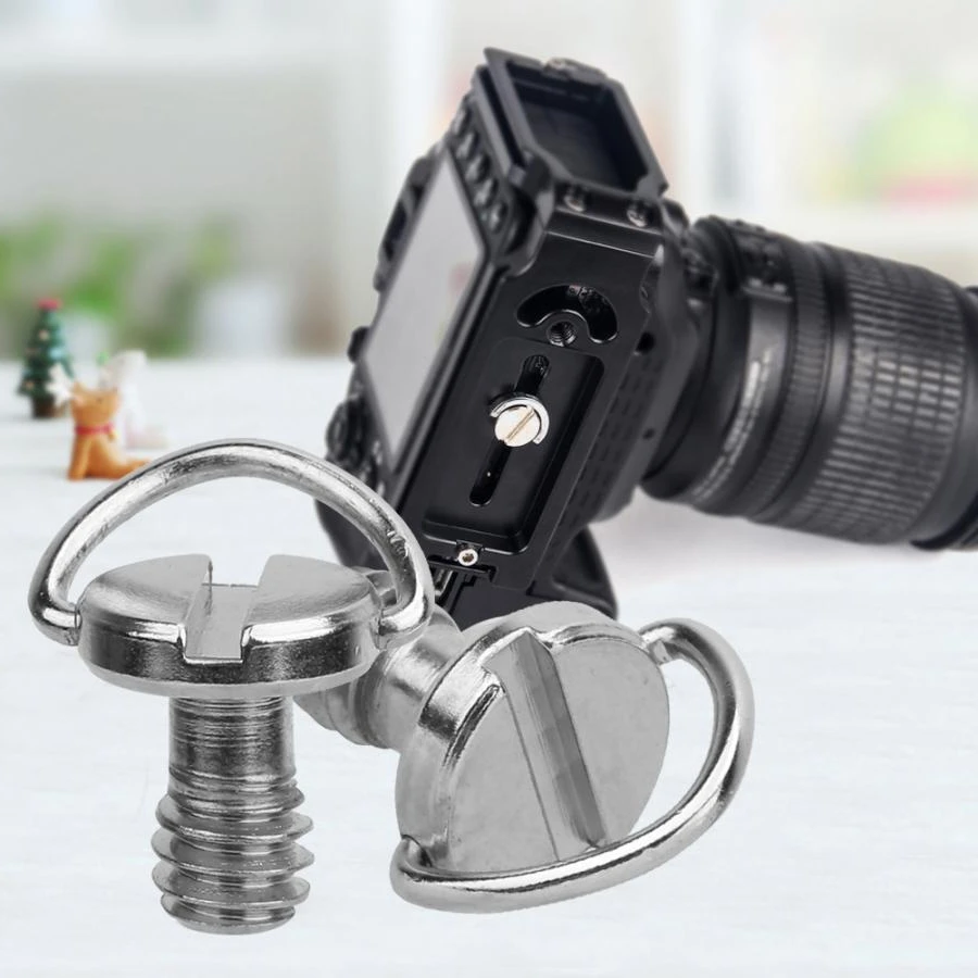 1/4 Camera Screw for Quick Release Plate Folding D-Ring Adapter Bolt Tripod Monopod Camera Cage Rig Fixing Screws