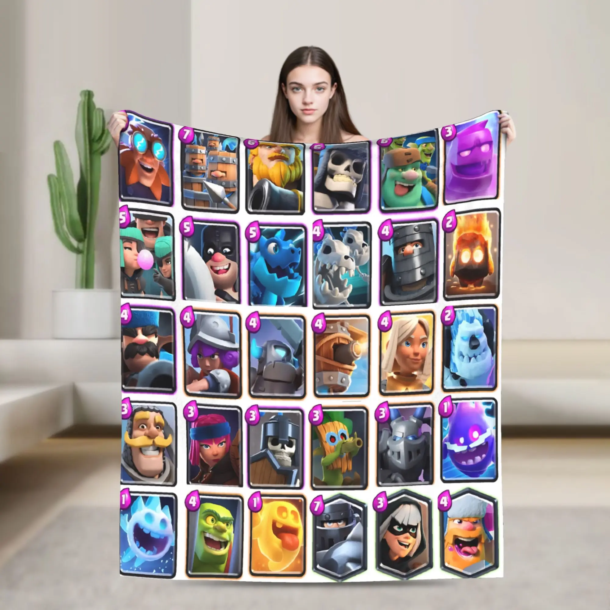 بطانية لعبة Clashes Royaleds، بطانية رمي دافئة رائعة للمنزل في الخريف/الشتاء