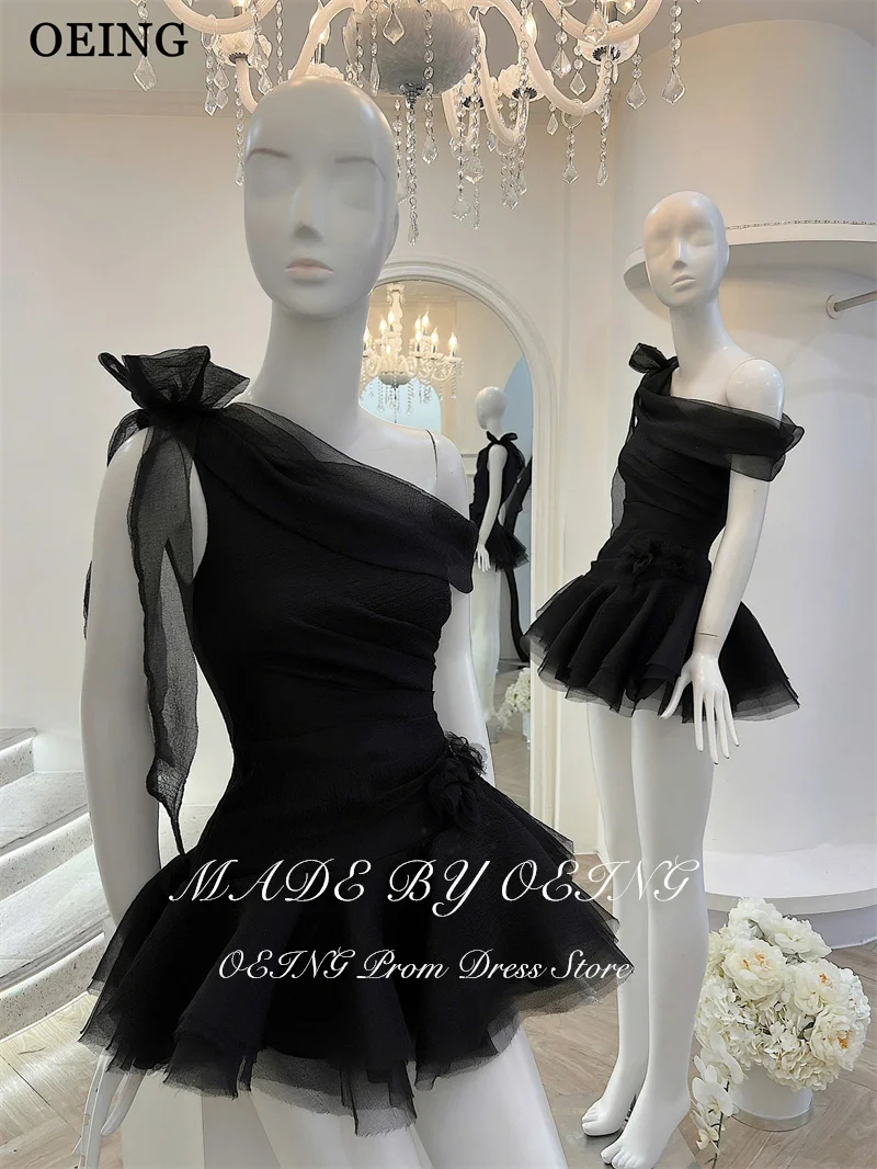 Elegancka suknia balowa w kształcie litery A, z jednym ramieniem, warstwowa, bez rękawów, z plisami, sukienki koktajlowe za kolano, szyte na miarę.