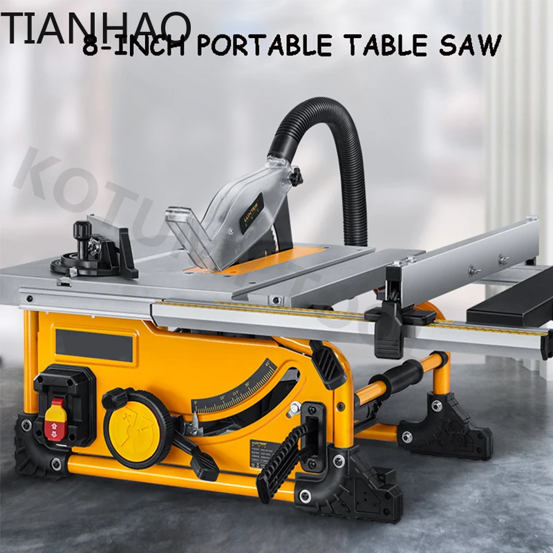 8 Inch Dust-Free Table  210MM 1500W Wood Cutting  Portable Multi-Function Woodworking Table 80 teeth Circular