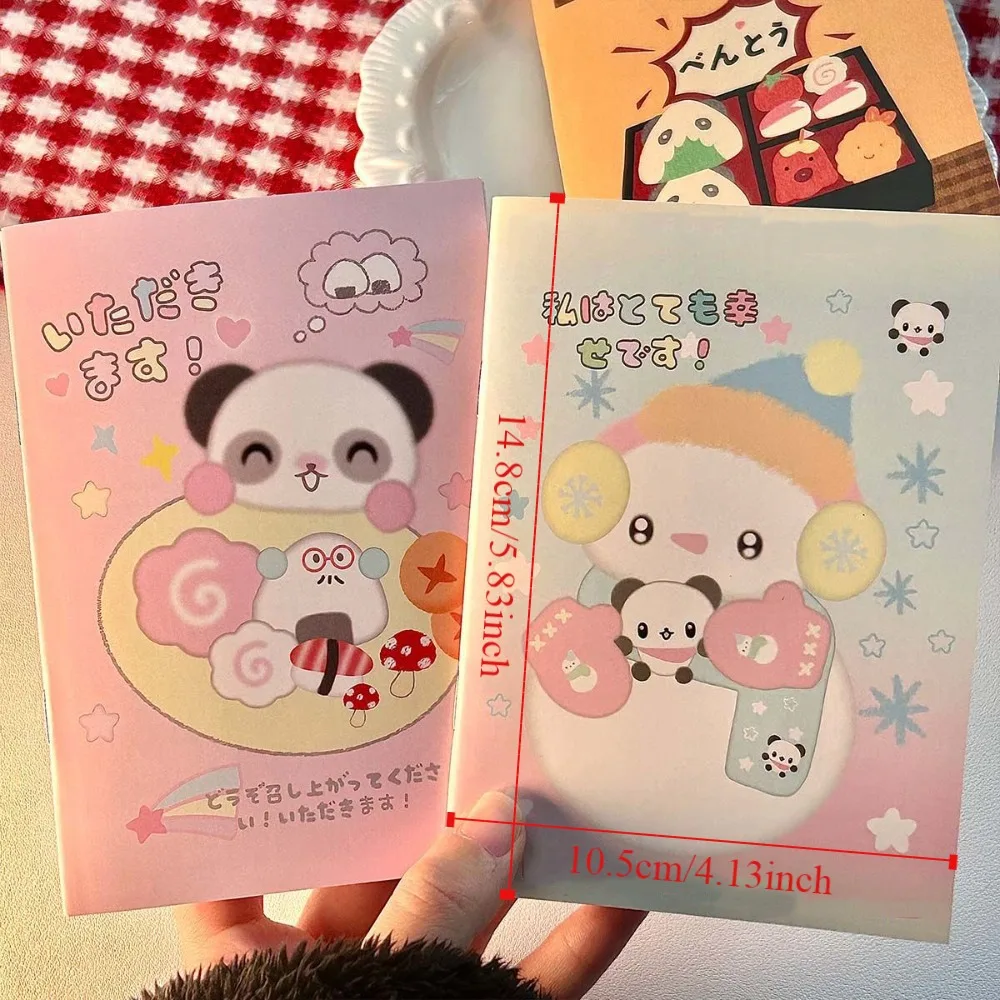 Notepad Cartoon A6 Handheld Booklet 32 Sheets Kawaii Portable Notebook Record Color Page Design Diary Book Stationery