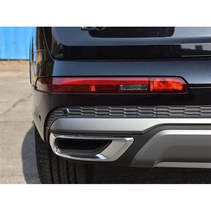 아우디 Q7 S-라인 S라인 스포츠 2020 2021 2022 2023 2024용 자동차 블랙 또는 크롬 리어 배기 머플러 테일 스로트 파이프 커버 트림