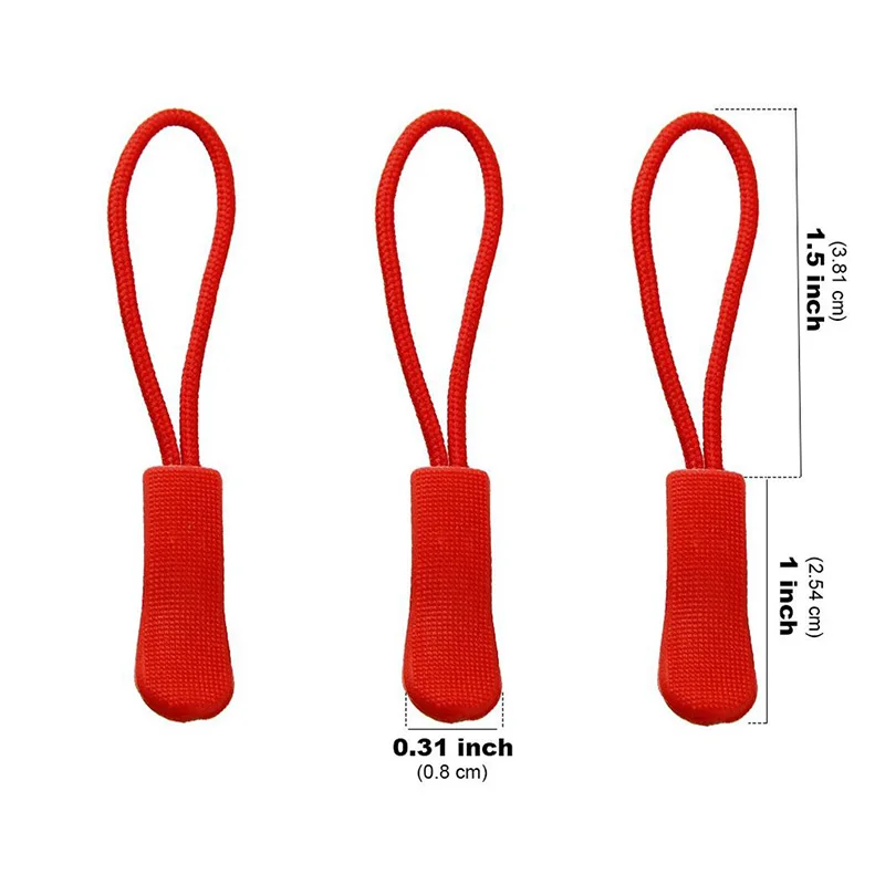 10pcs Zip Fastener End Fit Rope Zipper Puller Plastic Fixer Zip Tent Travel Bag Drawstring Backpack Zipper Cord Accessories