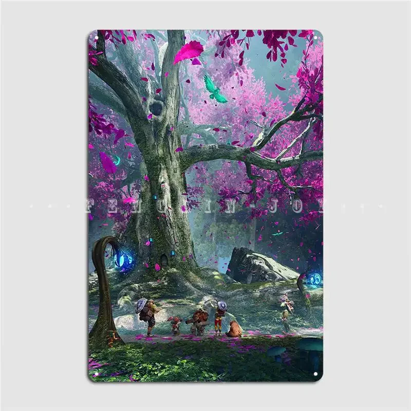 Teldrassil Art Металлическая вывеска Паб Клуб Бар Печатные таблички Оловянные вывески Плакаты