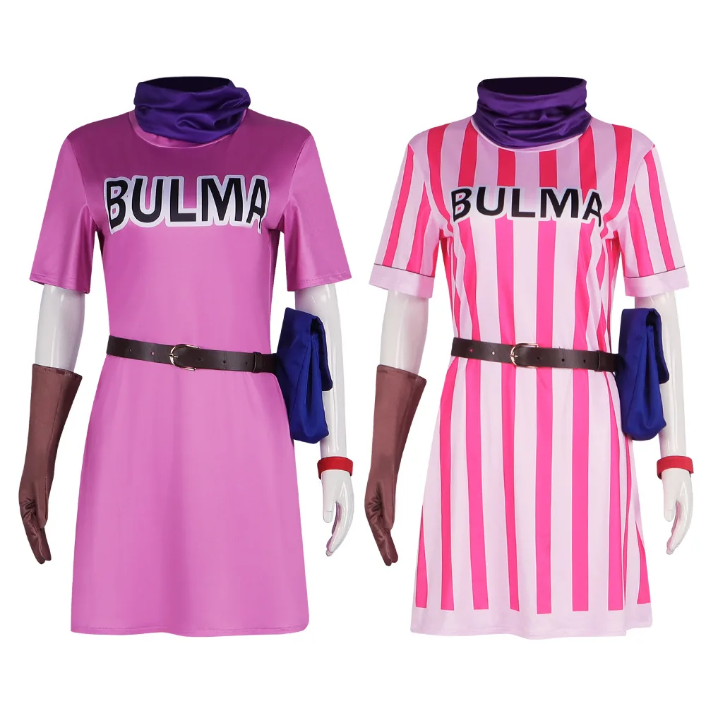 

Anime Bulma Cosplay Costume Pink Dress Girls Halloween Cosplay Bulma Bulma Clothing