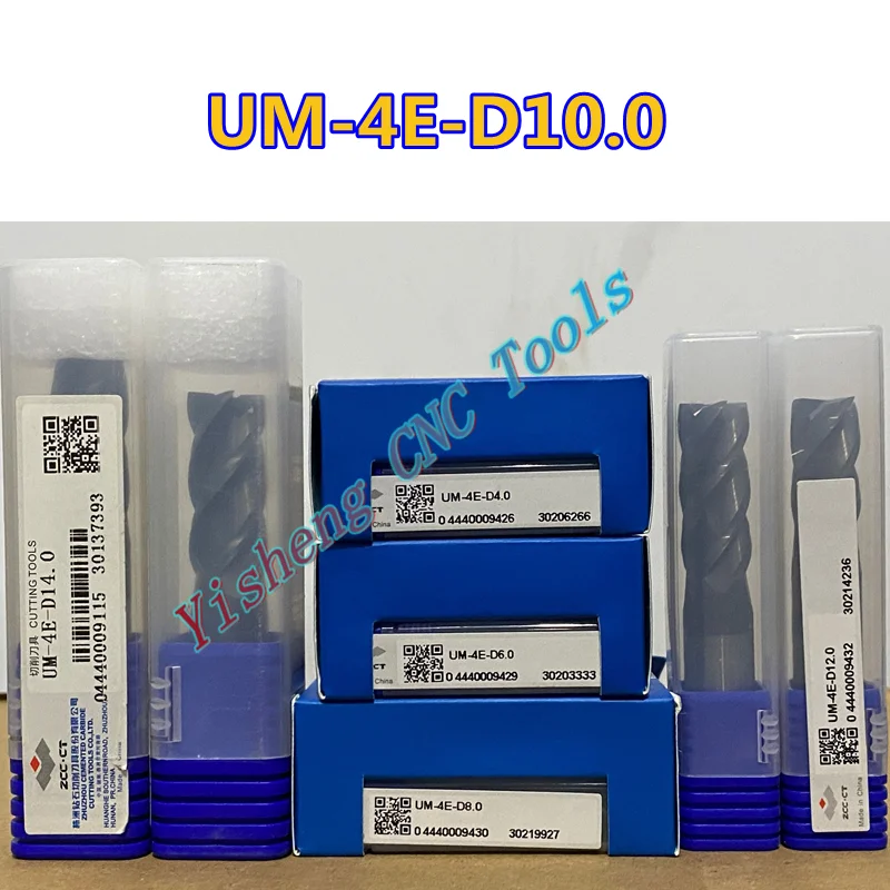 

ZCC CT UM-4E-D4.0 UM-4E-D5.0 UM-4E-D6.0 UM-4E-D7.0 Стальная фреза с прямым хвостовиком и плоским неровным шагом с покрытием
