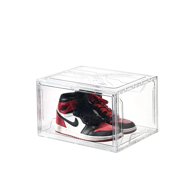 Magnetic Shoe Box Moisture-proof and Dust-proof Acrylic Transparent Storage Display Box Antioxidant Shoe Cabinet Home Dustproof