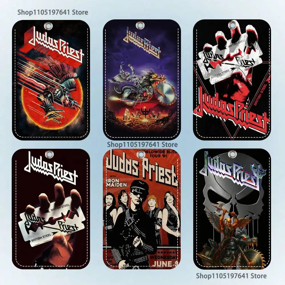 

Rock Band J-Judas Priest Holder Keychain For Bank Business Work Card Holder Student Card Protective Case Bus Card
