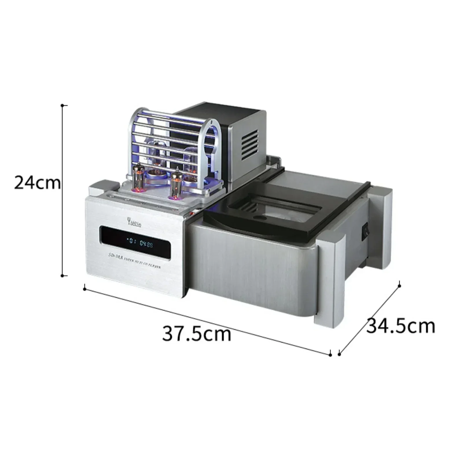 YAQIN SD-38A Vacuum Tube CD Bladder Machine Player Fever HiFi Vacuum Tube Machine Power Amplifier Home Audio Combination