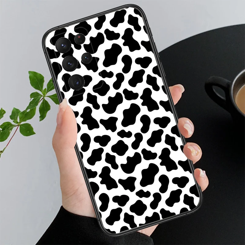 Funda de teléfono con estampado de vaca lechera para Samsung A52S A21S A33 A23 A13 A14 A32 A52 A53 A54 A51 A71 A15