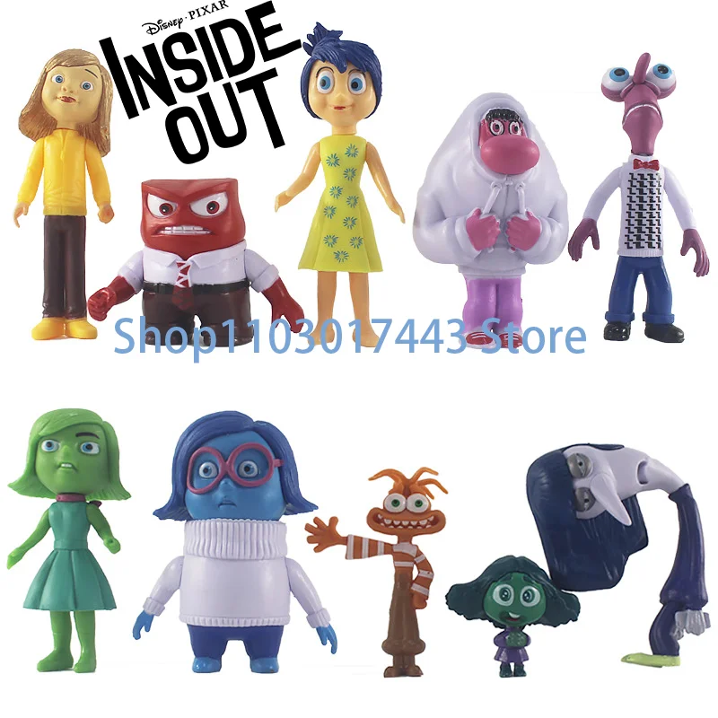 

6-12Pcs/Set Inside Out 2 Action Figure Toy Cartoon Movie Joy Anxiety Anger Sadness Disgust Fear Model Doll Figurines Kids Gift