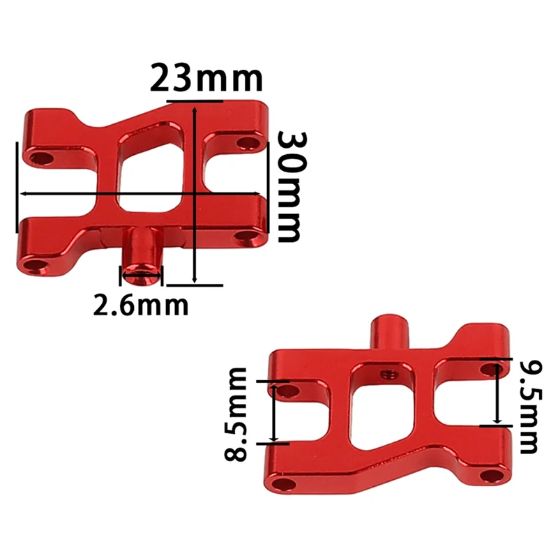 B78B-2Pcs bloque de dirección del brazo de suspensión del brazo inferior trasero de Metal para MN68 MN 68 1/16 RC accesorios de piezas de mejora de coche