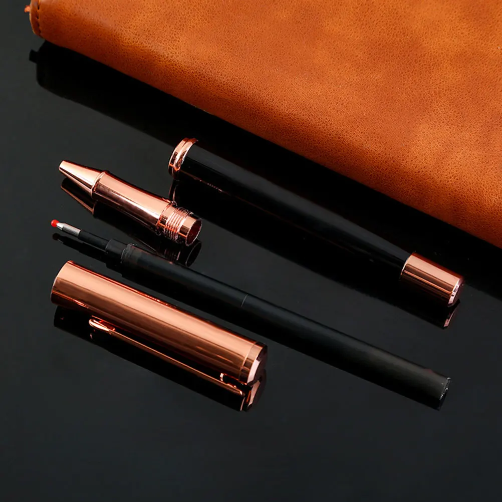 

1pc Metal Pen Office Roller Ball Sign Pen Business Conference Gift Medium Point Writing Instrument For Men Women Journaling