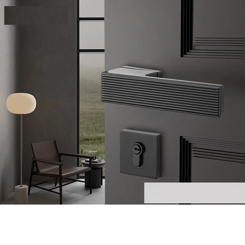 pieces-pour-serrure-de-piece-divisee-silencieuse-serrure-de-porte-magnetique-domestique-noire-moderne