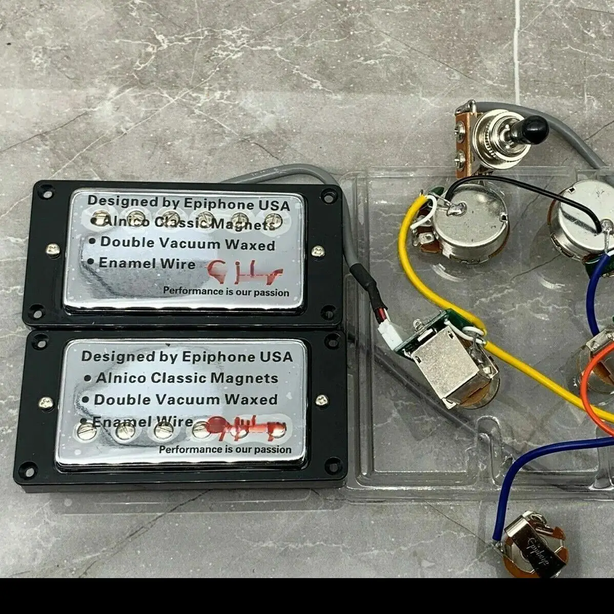 

EPI Alnico Humbucker Pickups for LP – 4C Wiring with Push-Pull Coil Split Vintage Tone