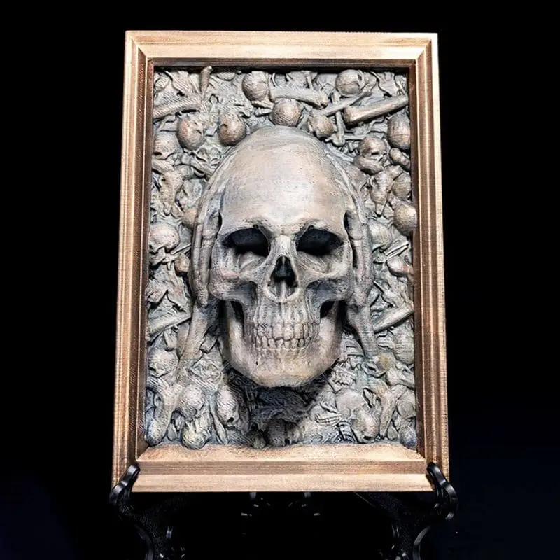 

Three Wise Skulls Picture Frame Decor Creative Skeleton Frame Home Decor Skull Photo Frame Pendant Halloween Decor