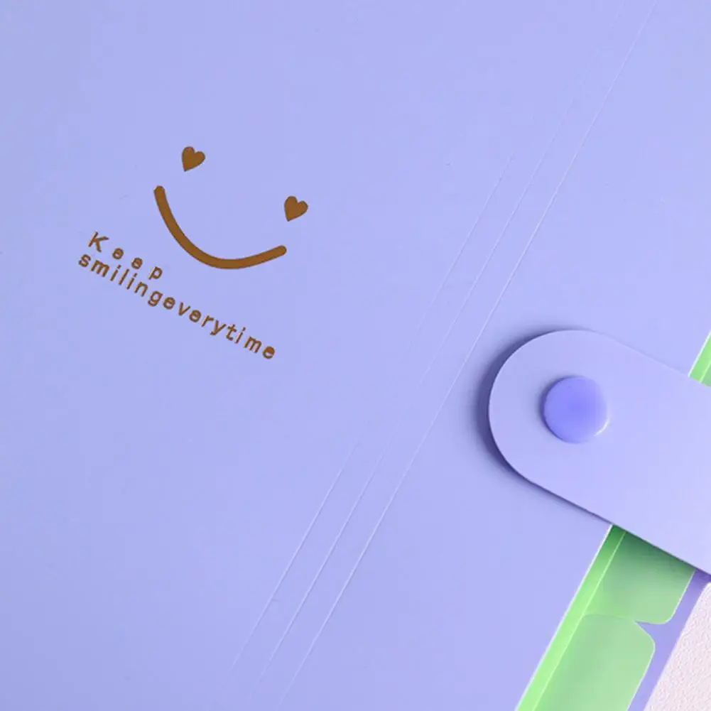 Document Organizer Multi-layered A4 File Organizer Set for Office Travel Smile Face Design Document Filing Folder for Home