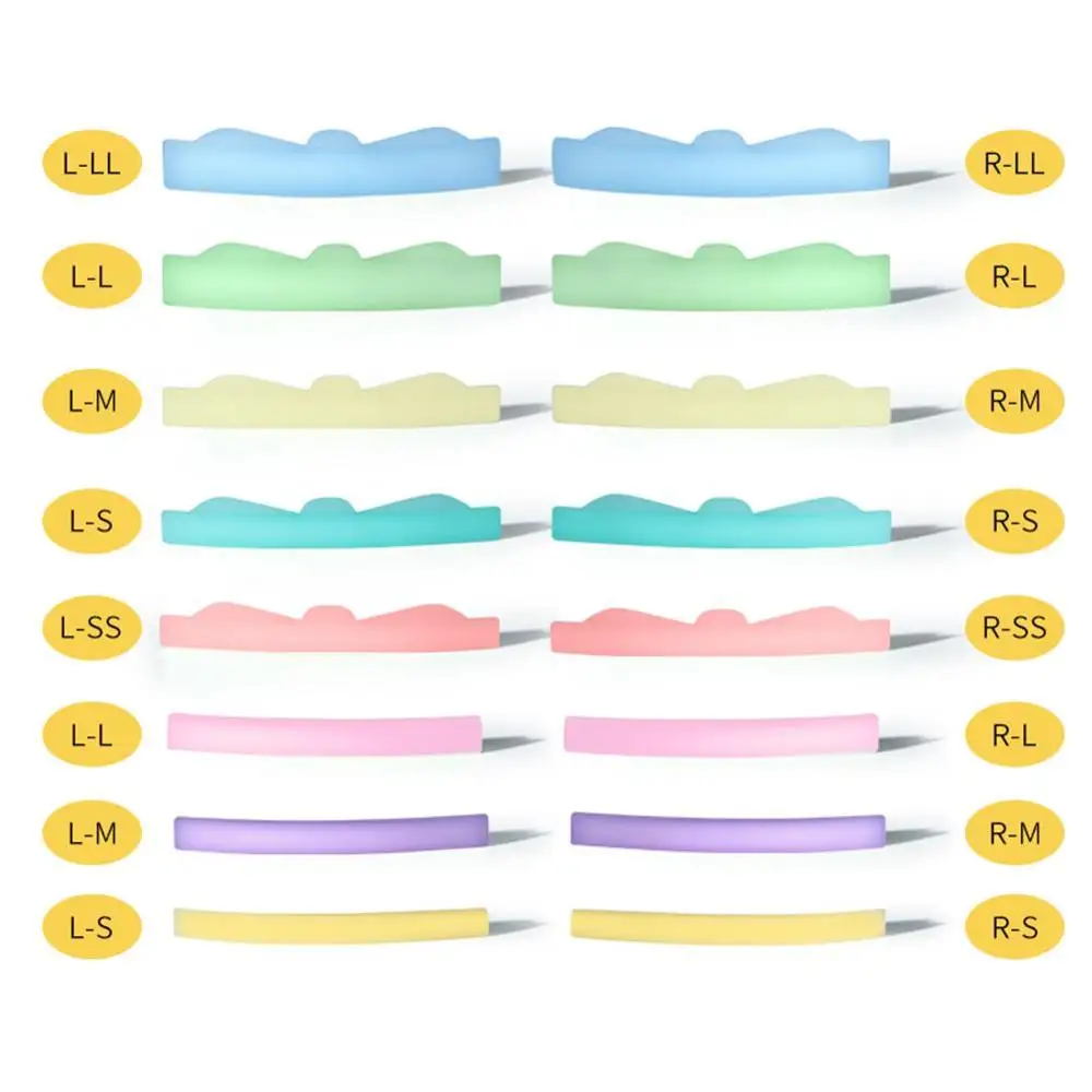 

8 Pairs Eyelash Perming Pad Silicone Eyelashes Perming Curler Reusable Lash Lift Shield Pads for Perfect Lasting Eyelash Lifting
