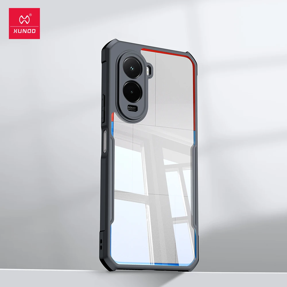 Xundd For POCO M7 4G M7 Pro 5G Case Airbag Shockproof Protective Shell TPU+Acrylic Back Ultra Transparent Cover Thin&Flexible