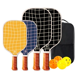 Orbia Sports Pickle Ball Paddle Family Set Glass Fiber 13mm PP Core Pickleball Paddle Set For Family Outdoor Sports Pickleball