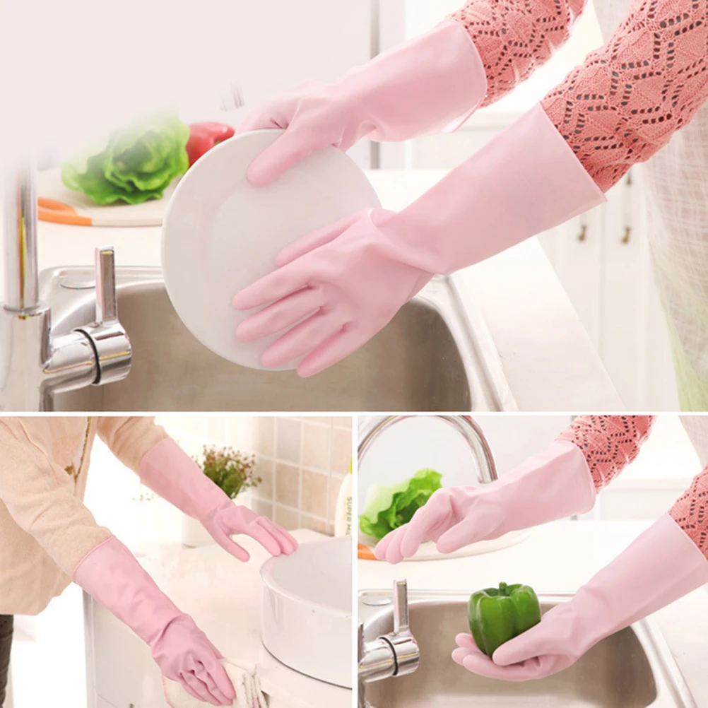 

3 Pairs Dishwashing Gloves Thin Protection Kitchen Cleaning Household Waterproof