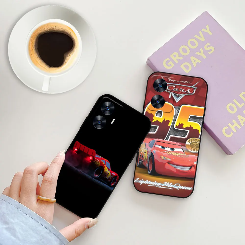 Disney Cars Lightning McQueen Phone Case For Realme C55 C53 C35 C33 C31 C30 C30S C21 C21Y C20 C15 C12 C11 Narzo 50A 50I 50 Cover