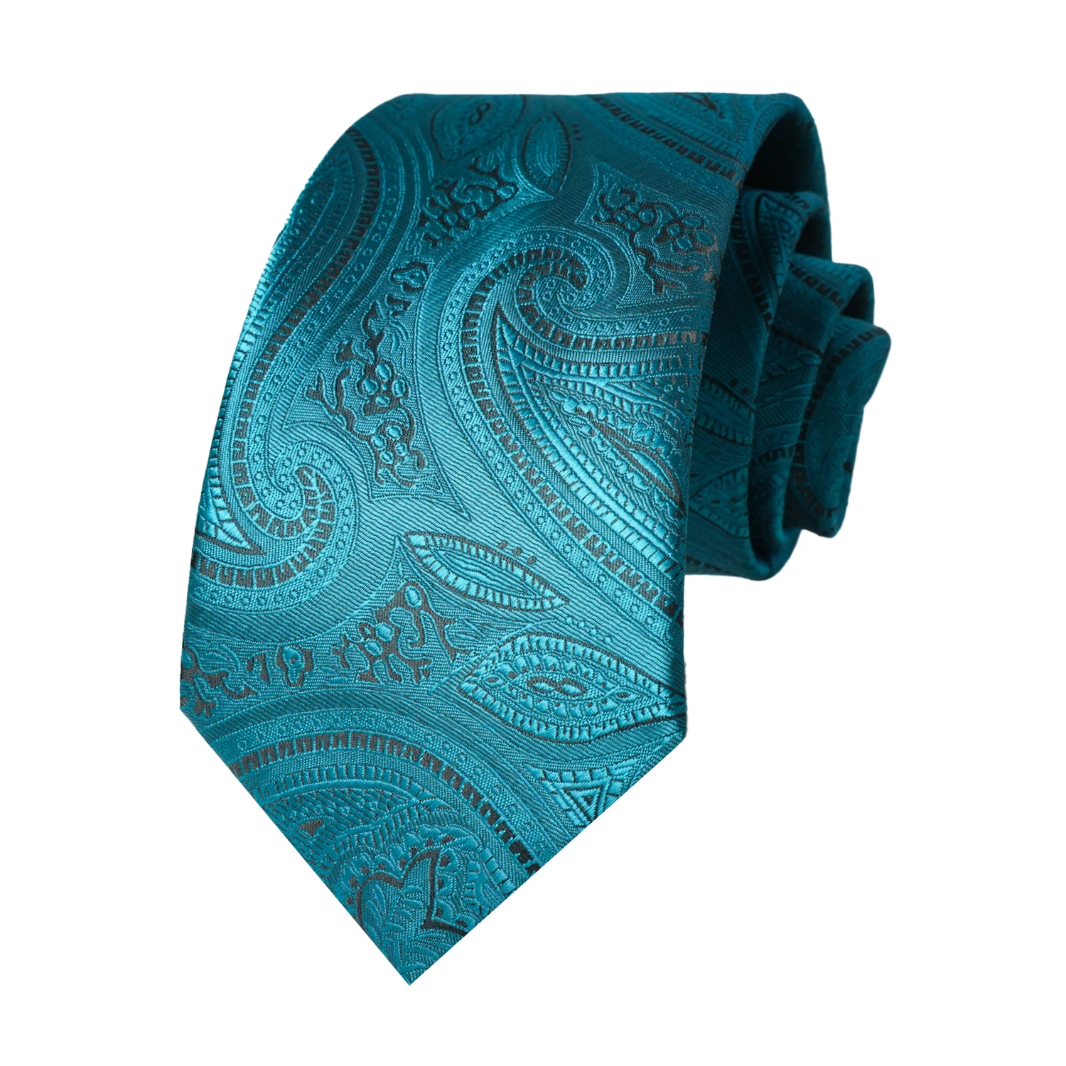 Herren Paisley Jacquard Krawatte Luxuriöse Polyester-Seidenkrawatte Klassische Formelle Business-Hochzeits-Party-Krawatte Modisches Anzug-Accessoire – Detail 27